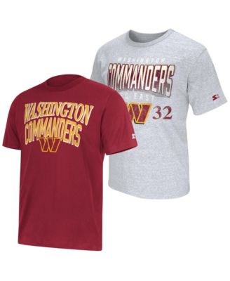Men's 2-pack Burgundy/Gray Washington Commanders Logo T-Shirt