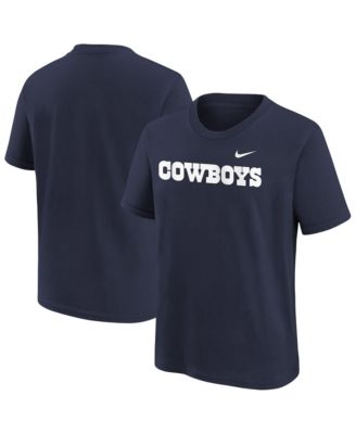 Big Boys and Girls Navy Dallas Cowboys Wordmark T-Shirt