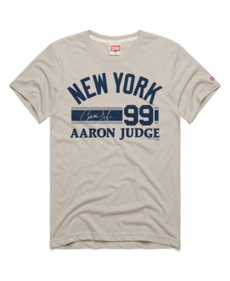 Men's Aaron Judge Stone New York Yankees Signature Name & Number Tri-Blend T-Shirt