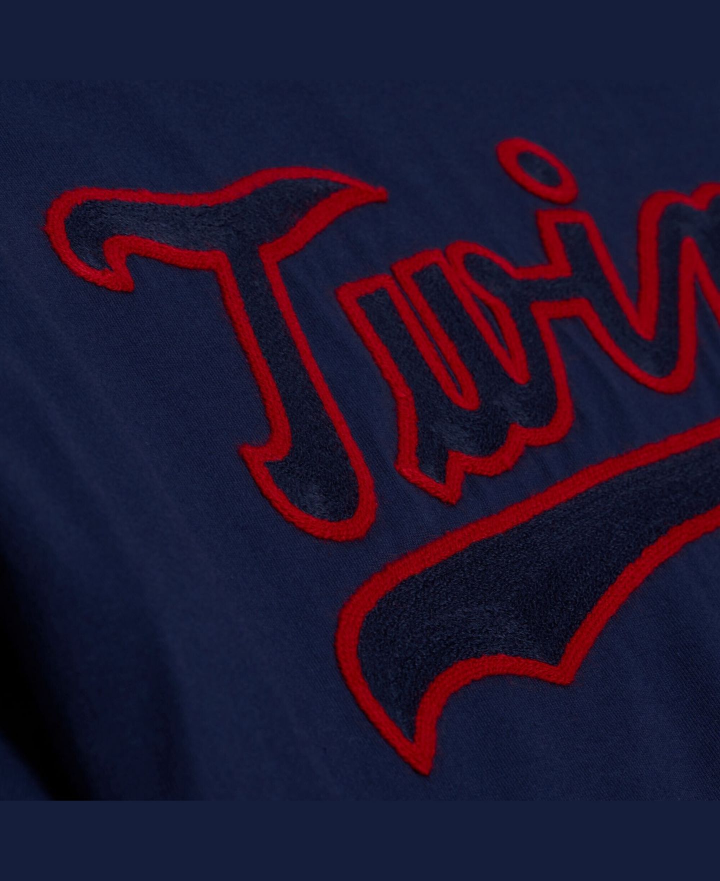 Мужская футболка Mitchell & Ness Navy Minnesota Twins Wild Pitch Ringer — фото 4