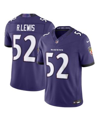 Men's Ray Lewis Purple Baltimore Ravens Vapor F.U.S.E. Stitched Retired Limited Jersey