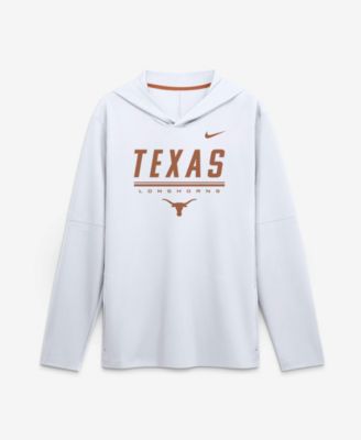 Men's White Texas Longhorns 2026 Sideline Lightweight Long Sleeve Hooded Dri-FIT T-Shirt