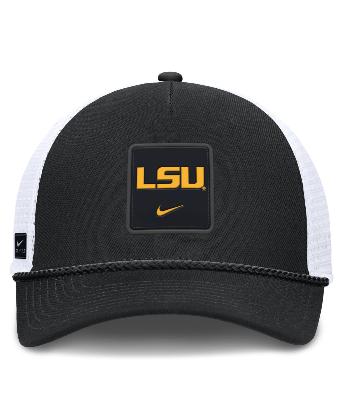 Кепка Nike Black LSU Tigers Game Day Rope Trucker Adjustable Hat — фото 4