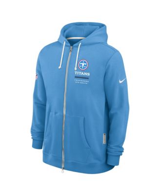Men's Light Blue Tennessee Titans Sideline Standard Issue Dri-FIT Full-Zip Hoodie