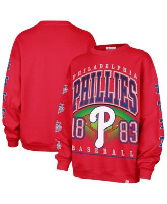 Women's Red Philadelphia Phillies Trendy Team Go Big Oversized Sweatshirt