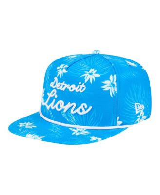 Men's Blue Detroit Lions Palm Print A-Frame 9FIFTY Snapback Hat