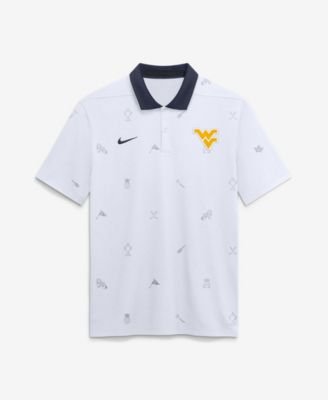 Men's White West Virginia Mountaineers Vapor Pattern Dri-FIT Polo Shirt