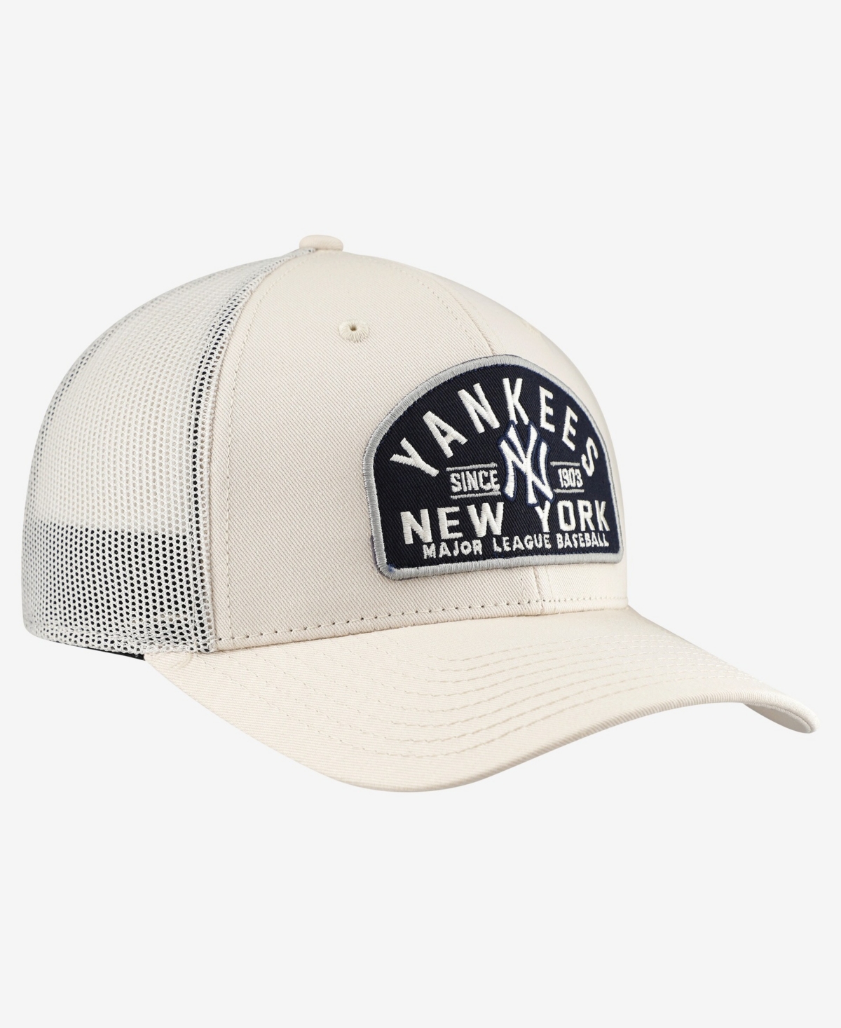 '47 Brand Men's Cream New York Yankees Leland Adjustable Trucker Hat