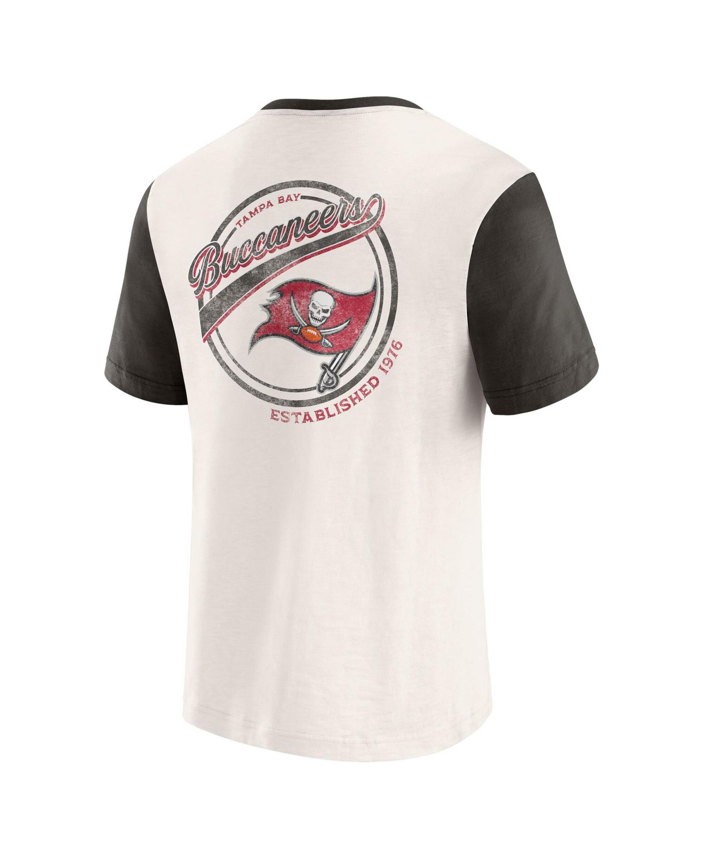 Мужская футболка Darius Rucker Collection By Fanatics Darius Rucker Collection by Cream Tampa Bay Buccaneers Henley Color Block Slub Pocket — фото 4