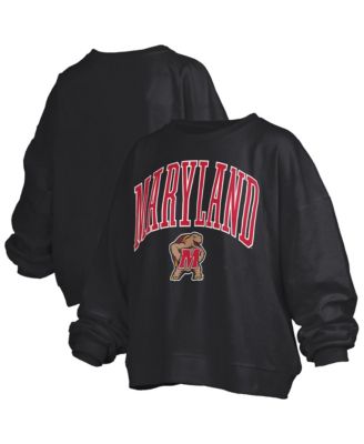 Women's Black Maryland Terrapins Janise Fleece Sweatshirt