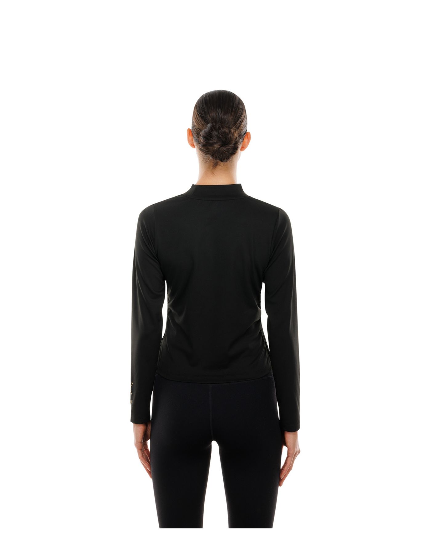 Женская футболка New Era Black WNBA Glam Game Mock Neck Long-Sleeve — фото 2