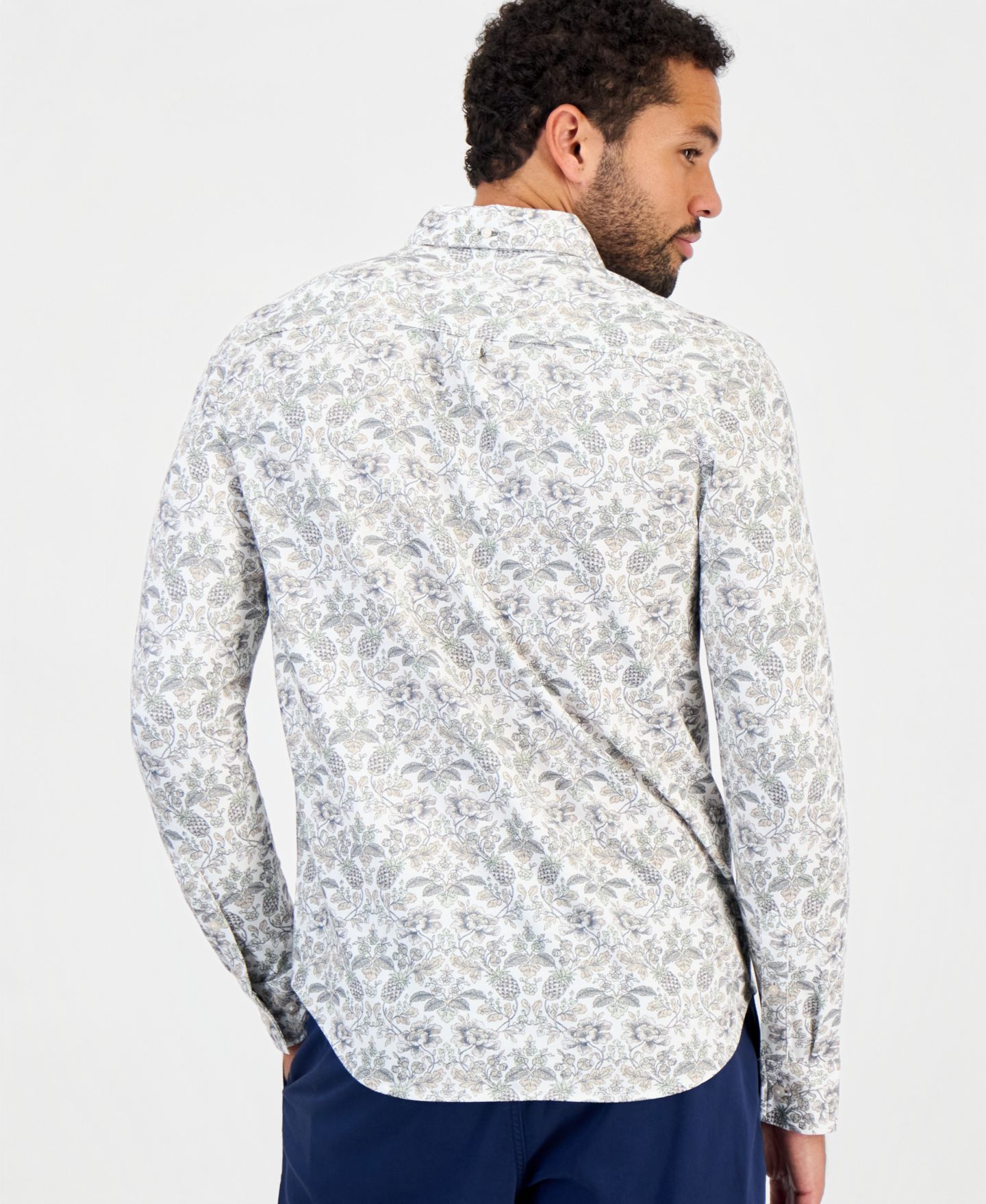 Мужская рубашка Tommy Bahama San Lucio Pina Long-Sleeve Classic-Fit Resort Button-Up, цвет: Рыжевато-коричневый — фото 4