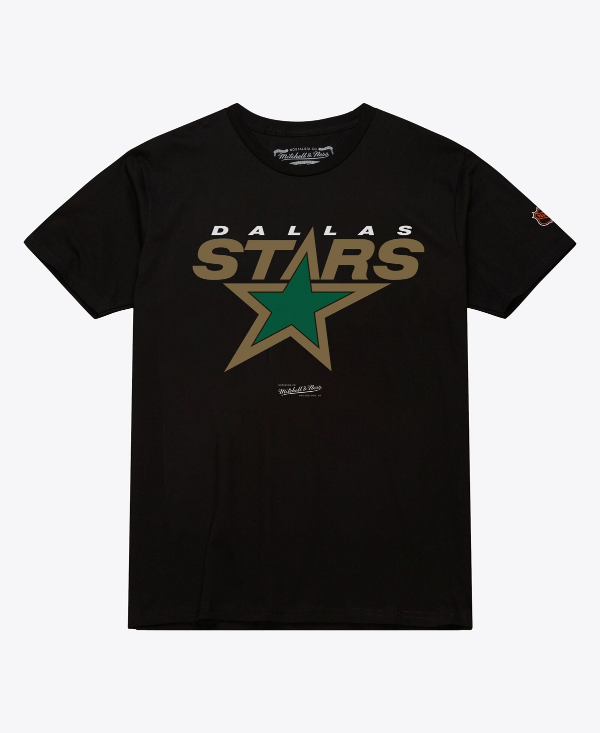 Mitchell & Ness Men's Black Dallas Stars Core Logo T-Shirt