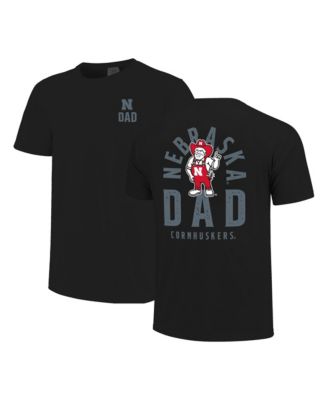 Men's Black Nebraska Huskers Father's Day Mascot Overlay T-Shirt