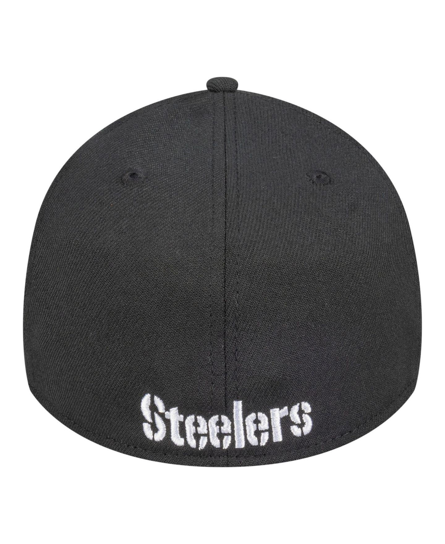 Мужская кепка New Era Black Pittsburgh Steelers Core Team 39THIRTY Flex Hat — фото 2