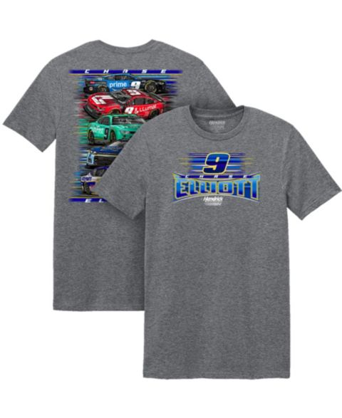 Мужская футболка Classic Ink Heather Charcoal Chase Elliott Car