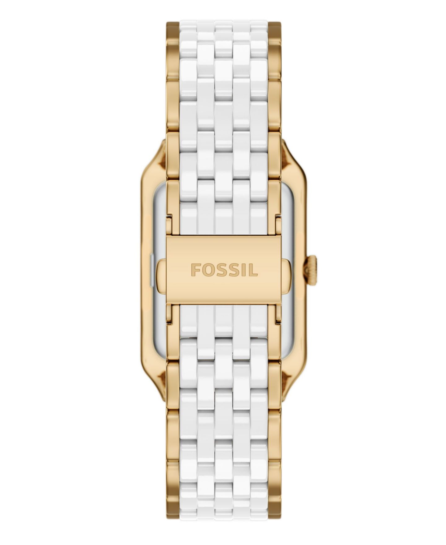 Женские часы Fossil Raquel Three-Hand Date Gold-Tone Stainless Steel White Ceramic 26mm — фото 2