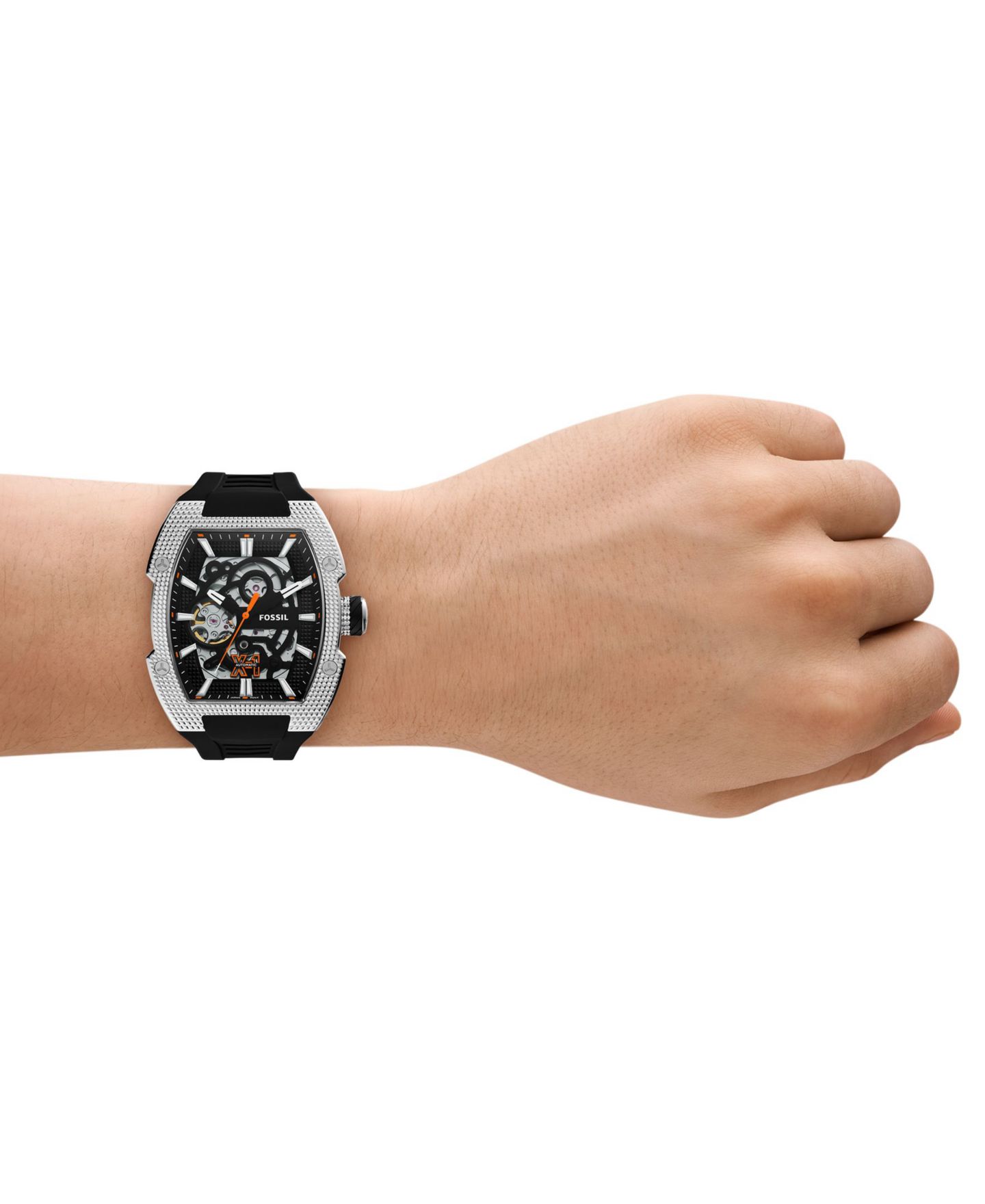 Мужские часы Fossil Machine X1 Automatic Black Silicone 44mm — фото 7