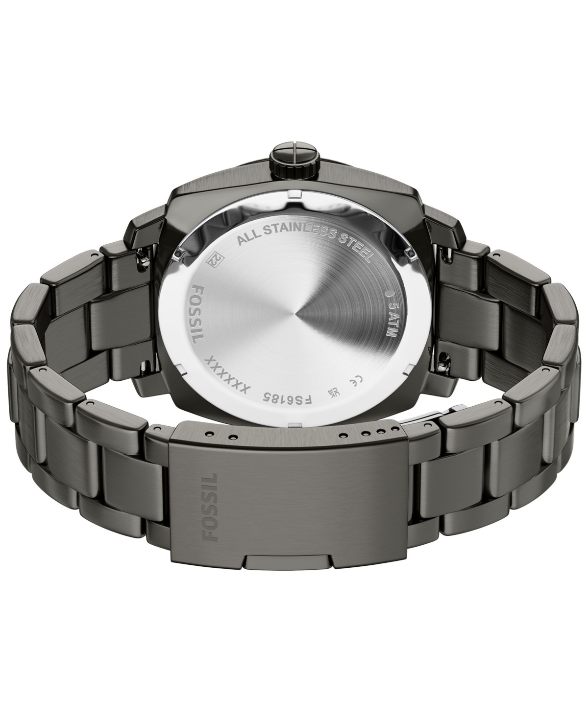 Fossil Men's Machine Three-Hand Date Smoke Stainless Steel Watch 41mm