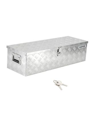30"x13"x9.6" Heavy Duty Aluminum Truck Bed Tool Boxes with Sliding Shelf, Outdoor Storage Organizer with Lock and Keys