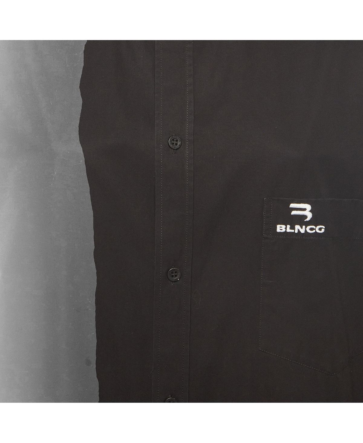 Pre-Owned Balenciaga Women's Oversized Logo-Embroidered Cotton Button-Down Shirt view 3 — MAYCSS fashion products