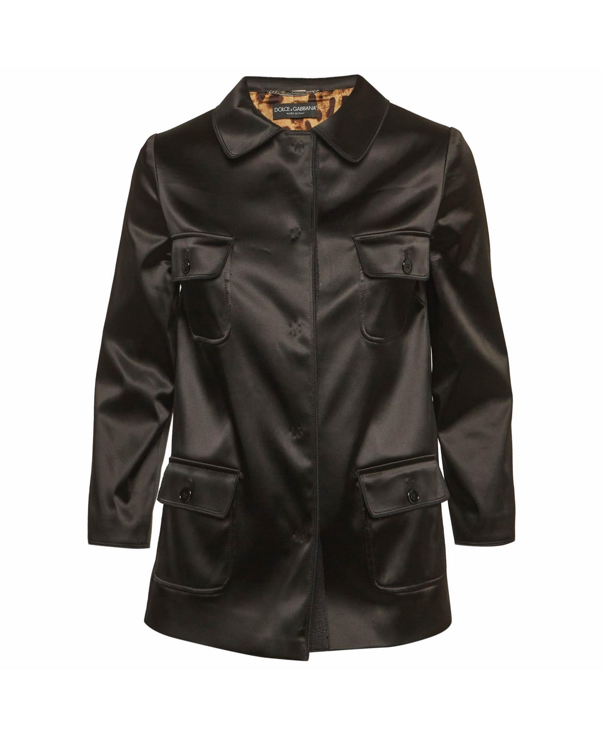 Pre-Owned Dolce and Gabbana Women's Satin Pocket Detail Jacket