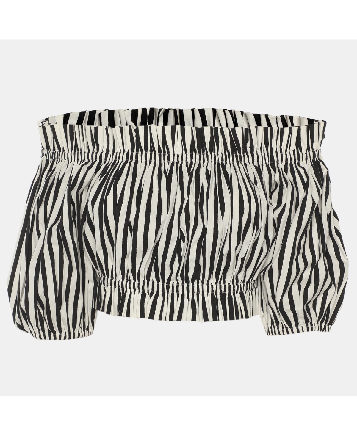 Pre-Owned Dolce & Gabbana Women's Striped Off-The-Shoulder Crop Top