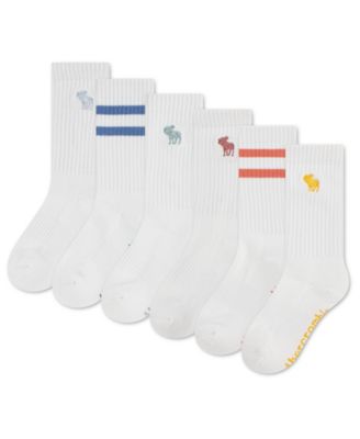Boys' and Girls' 5-11 Core Stripe Crew Socks, 6-Pack
