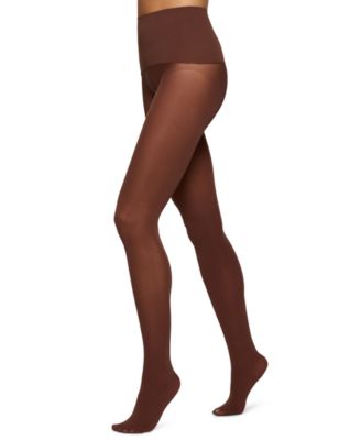 Women's Yoga Waistband Ribbed-Front Tights U23309