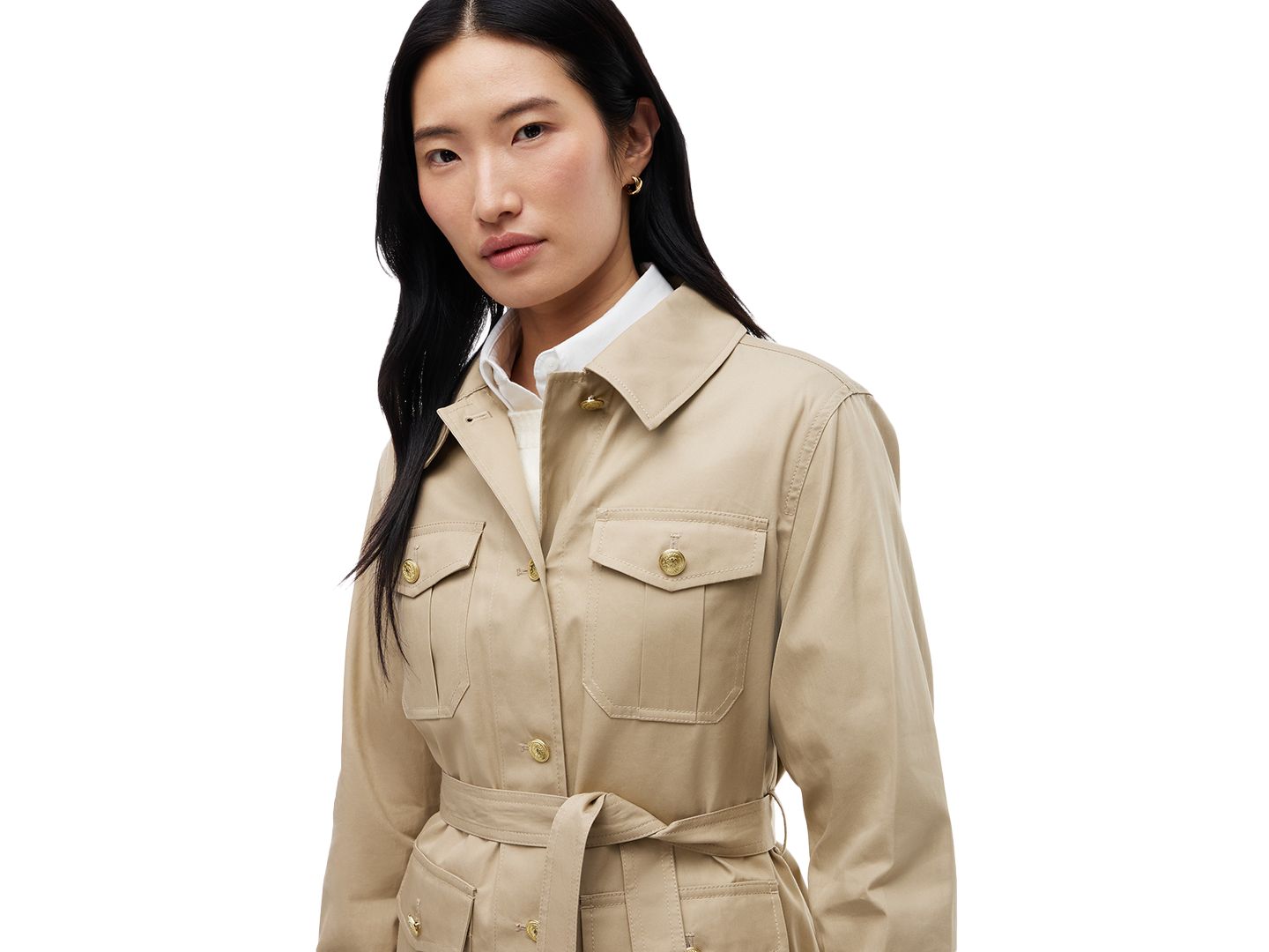 Женская куртка Tommy Hilfiger Collared Utility Field, цвет: Бежевый — фото 3