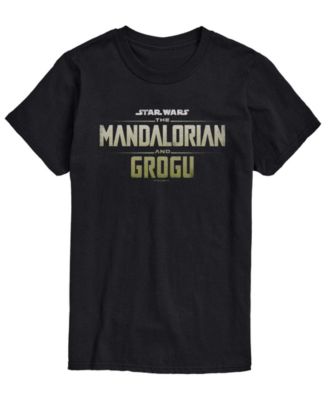 Men's The Mandalorian & Grogu Logo Vintage Faded Graphic T-Shirt