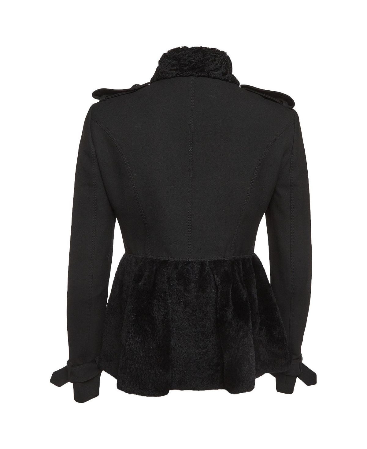 Pre-Owned Burberry Women's Shearling And Crepe Short Coat view 2 — MAYCSS fashion products