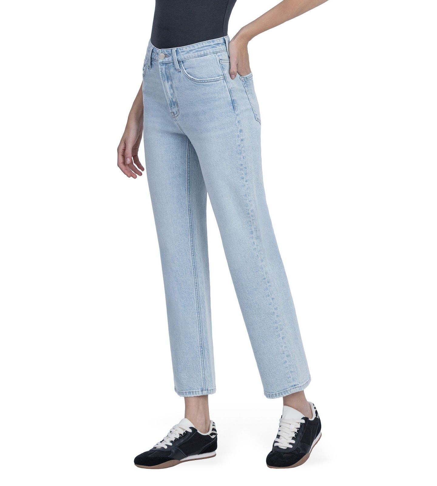 Женские джинсы Flying Monkey Super High Rise Tapered Leg, цвет: Синий — фото 4