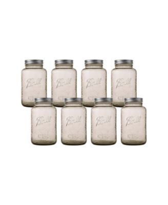 Vintage Glass Mason Jars, Regular Mouth, Quart Size (32 oz), Pack of 8