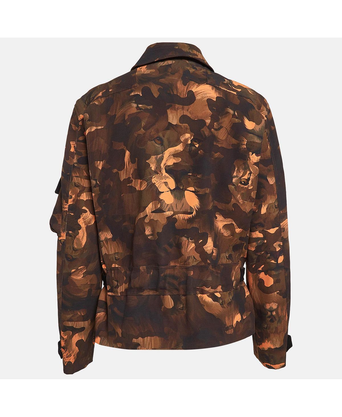 Pre-Owned Versace Women's Camouflage Print Jersey Zip-Up Jacket view 2 — MAYCSS fashion products