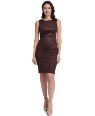Women's Sleeveless Crew Neck Dress 
