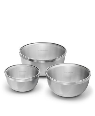 Premium Stainless Steel 6-Piece Mixing Bowl Set With Glass Lids