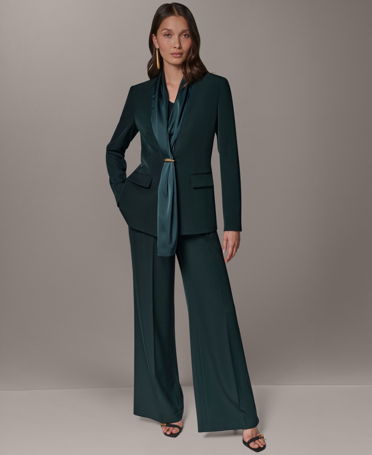 Donna Karan New York Women's Scarf Collar Blazer