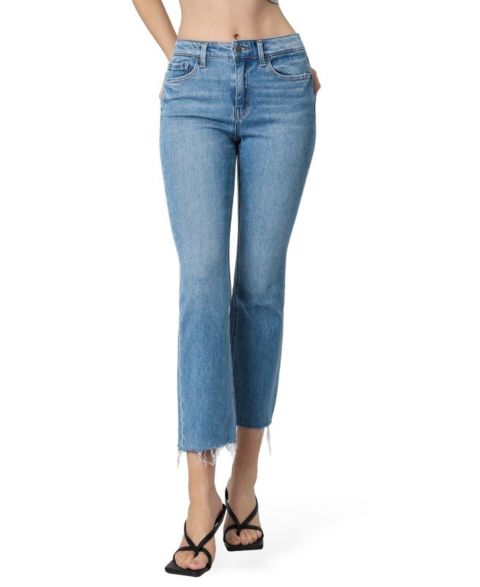 Женские джинсы Flying Monkey High Rise Distressed Hem Kick Flare, цвет: Синий