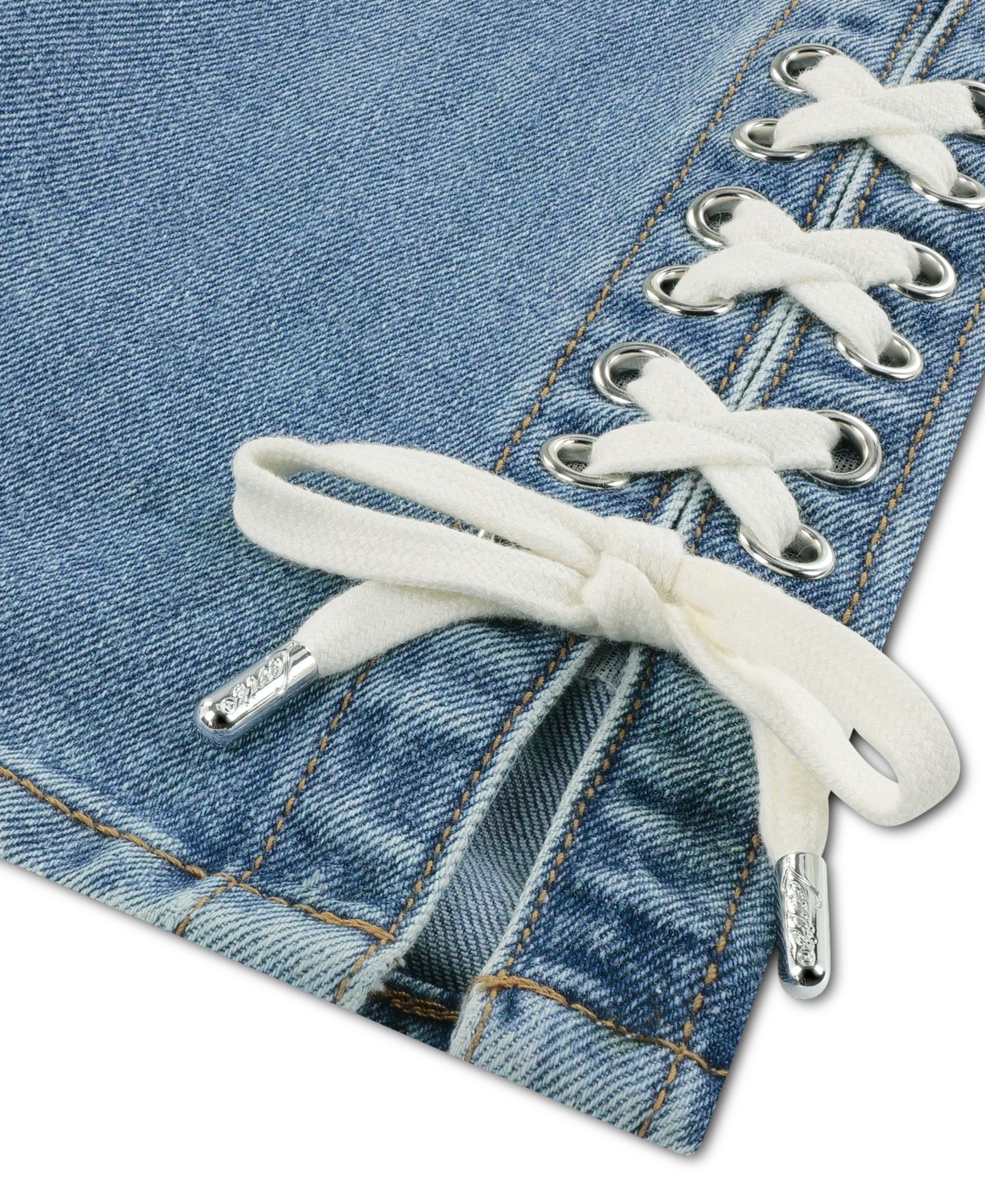 Джинсы Levi's Lace Up High-Rise Straight Jeans для девочек, цвет: Good Grades — фото 5