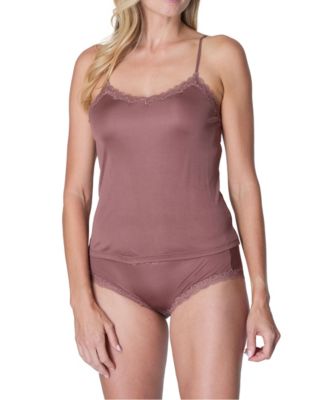 Women's Soft Silk Lace-Trim Camisole