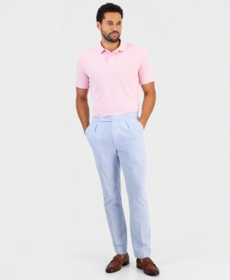 Men's Striped Seersucker Regular-Fit Trousers