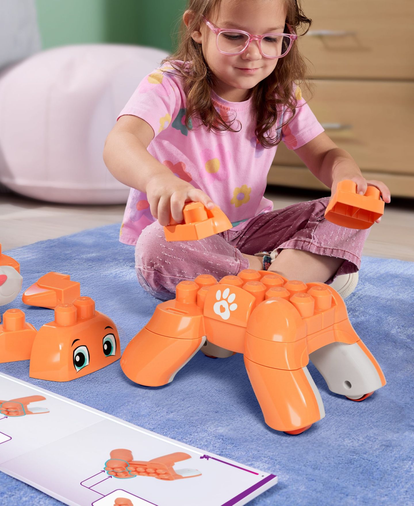Детский конструктор Mega Bloks Fisher-Price Rolling Kitten 3-in-1 25-Piece Building Set — фото 3