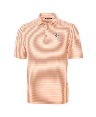 Men's Orange Houston Astros Virtue Pique Stripe Polo Shirt