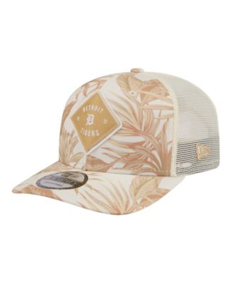 Men's Tan Detroit Tigers Tonal Palm COOLERA 9SEVENTY Adjustable Trucker Hat