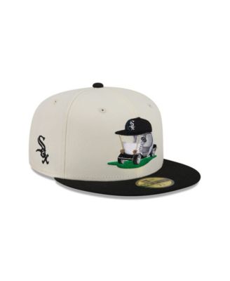 Men's Cream/Black Chicago White Sox Bullpen Cart 59FIFTY Fitted Hat