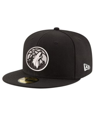Men's Black/White Minnesota Timberwolves 59FIFTY Fitted Hat