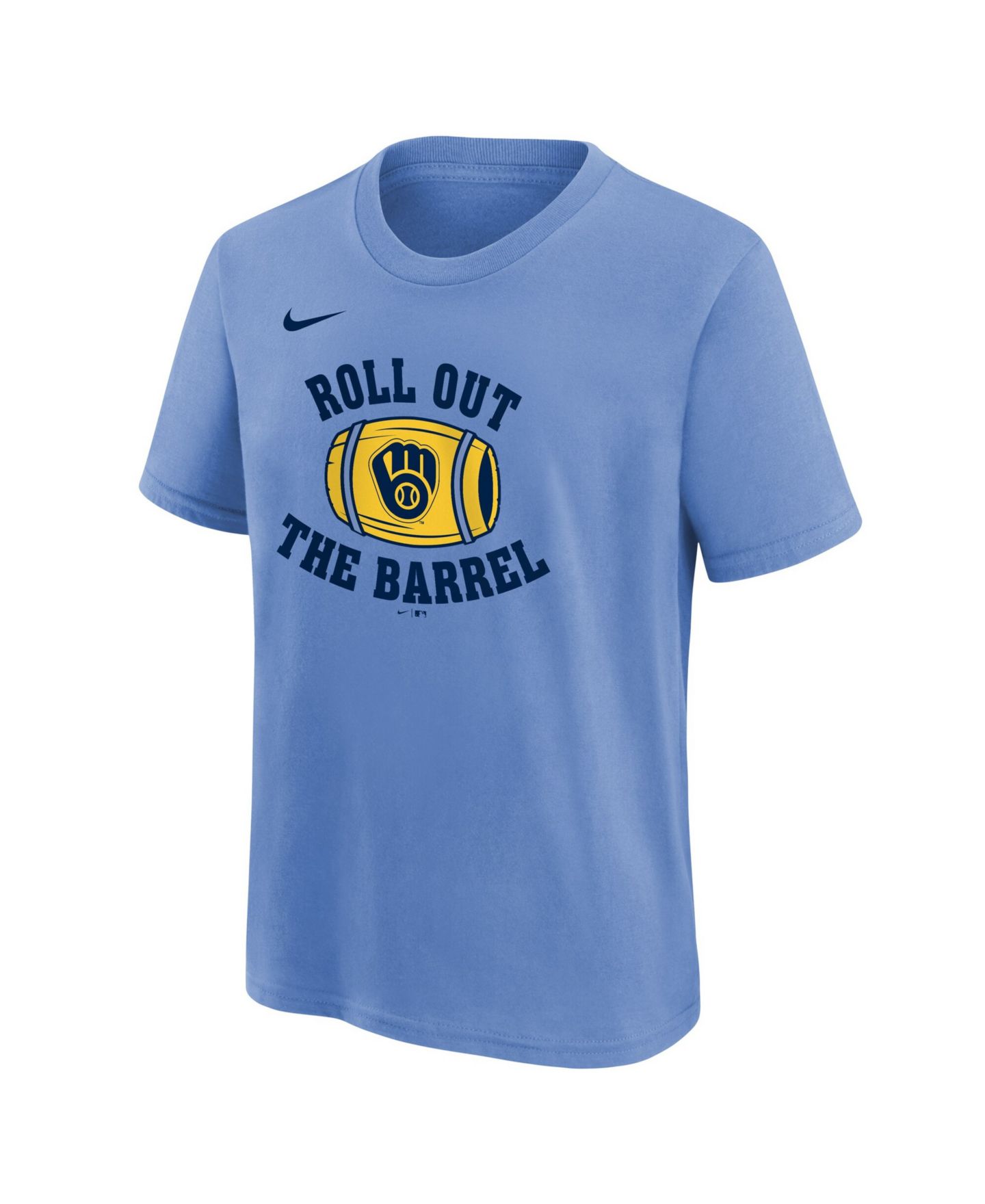 Детская футболка Nike Light Blue Milwaukee Brewers Hometown Collection — фото 2