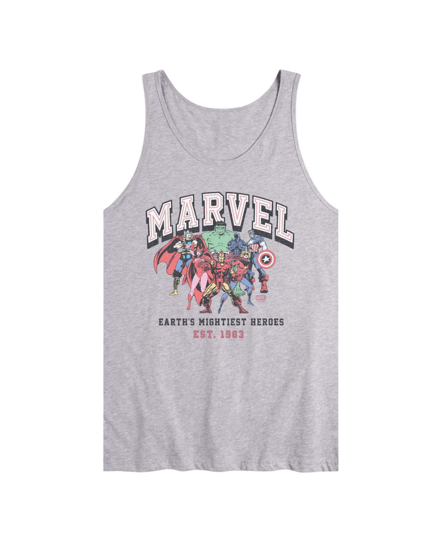 Мужской топ AIRWAVES Marvel Collegiate Faded Graphic, цвет: Меланжевый — фото 1