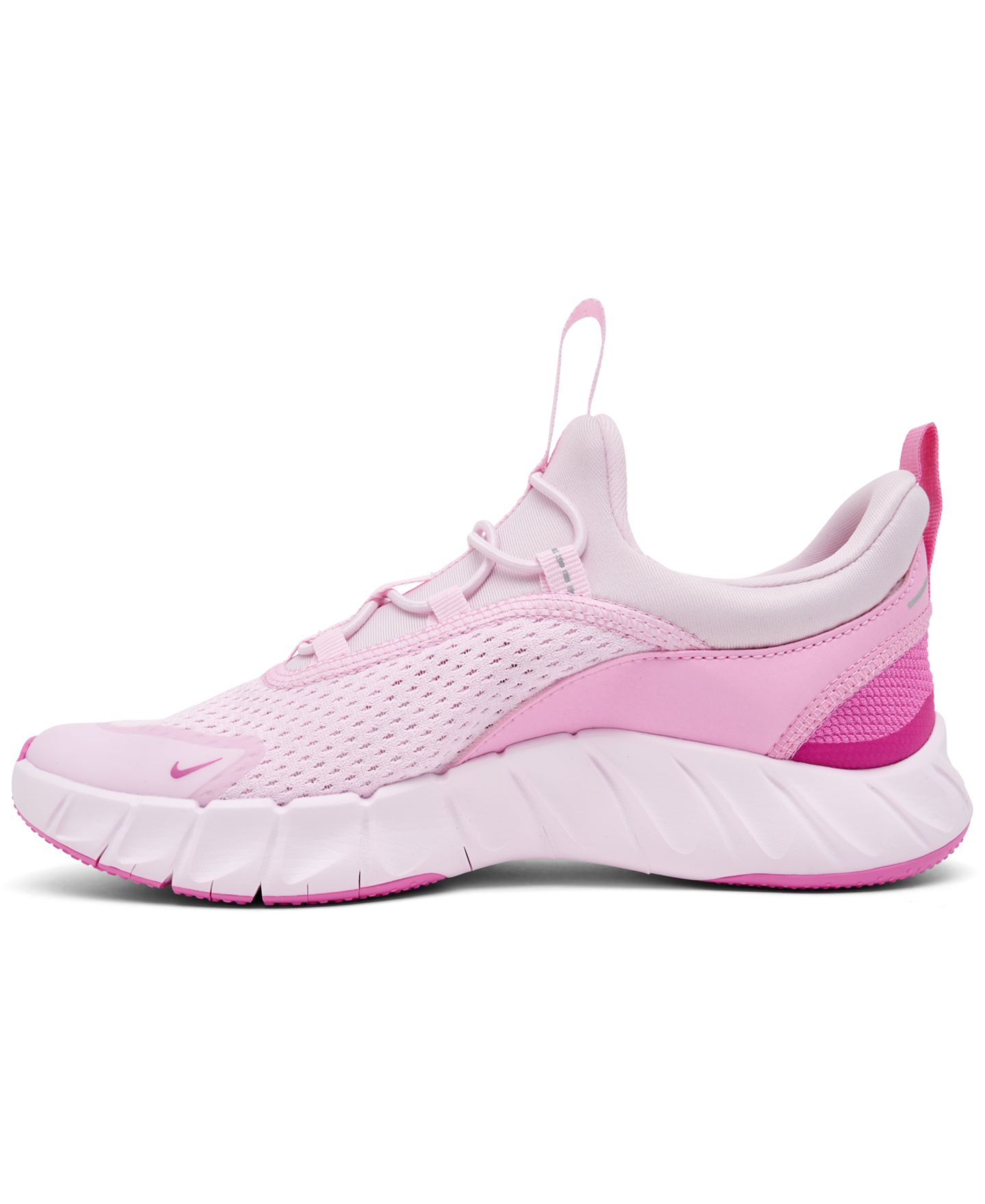 Детские кроссовки Nike Little Kids Free Ride Elastic Lace Running, цвет: Розовый / Белый — фото 3